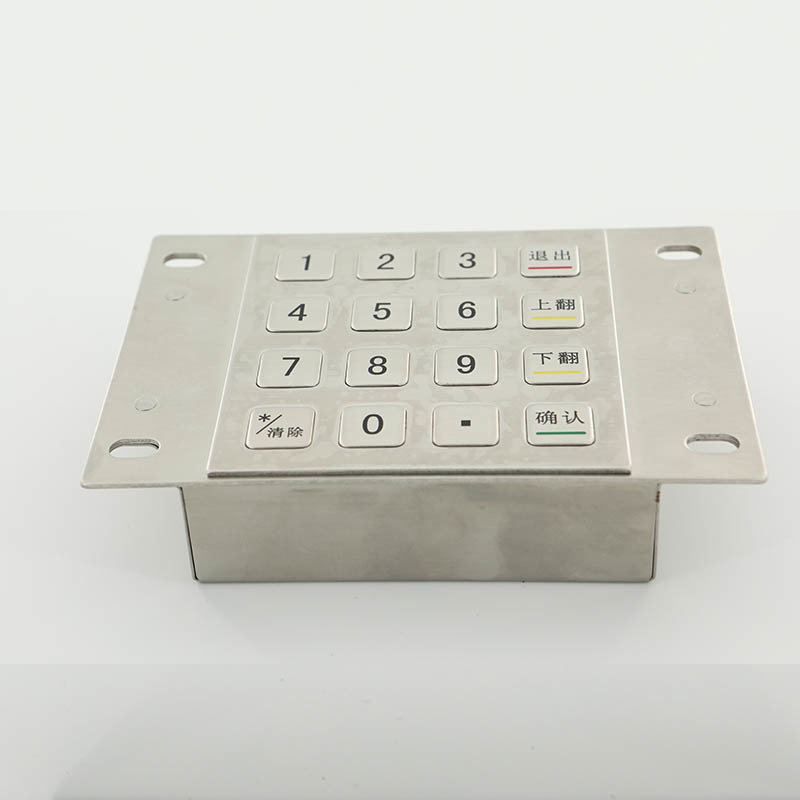 지불 키오스크 EPP 16 키 동안 IP65 방수 ATM 핀 패드 304 스테인레스 강