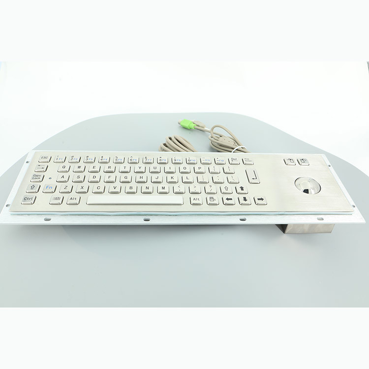 트랙 볼 USB 포트와 정보 키오스크 304 스테인레스 강 공업용 금속 키보드