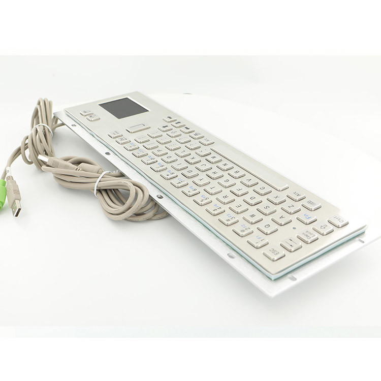 터치패드 가 있는 유선 산업용 키보드 US 레이아웃 앞 패널 크기 392 X 110 mm