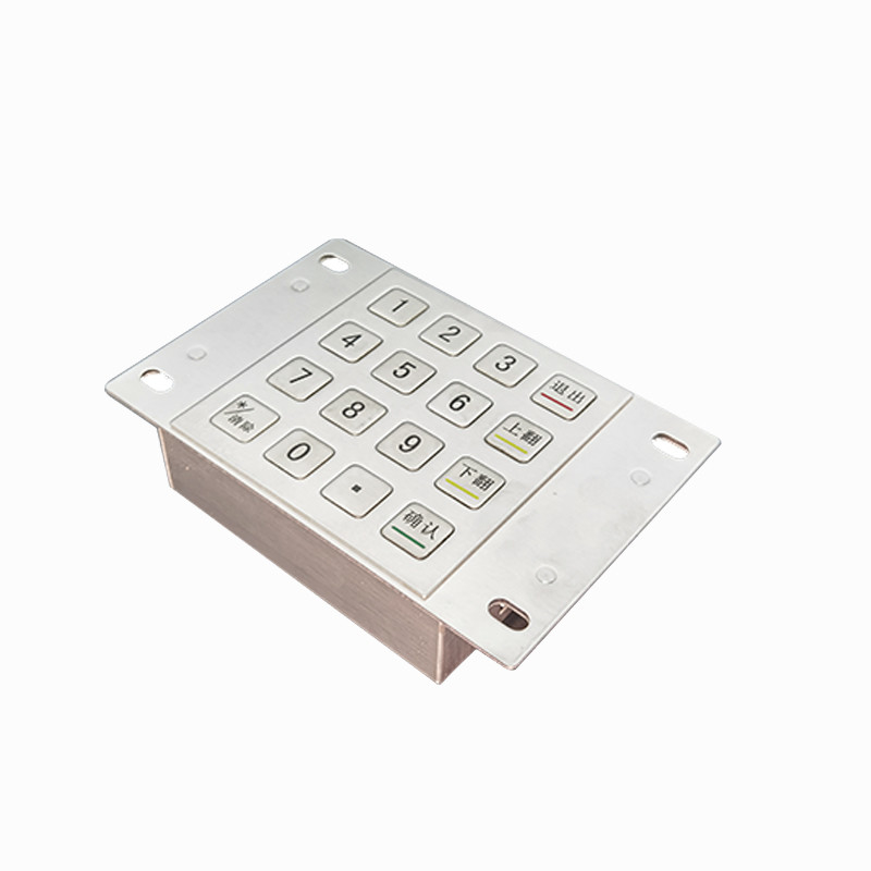 304 스테인레스 스틸 ATM 머신 핀 패드 결제 키오스크 IP65 암호화 된 금속 키보드 16 키