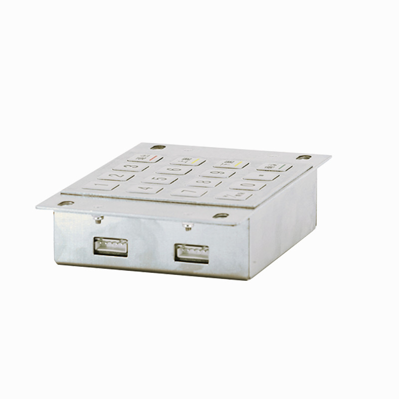 IP65 스테인리스 스틸 ATM 암호화 된 금속 핀 패드 16 키로 셀프 서비스 결제 키오스크