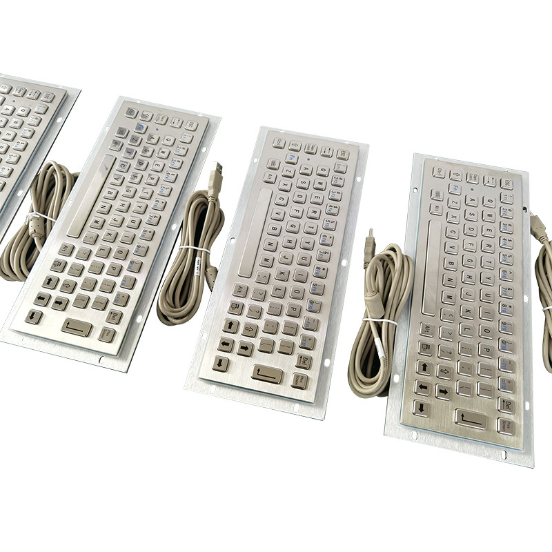 65 키 먼지 막 IP65 의료용 키보드 스테인리스 스틸 금속 키보드 USB 인터페이스