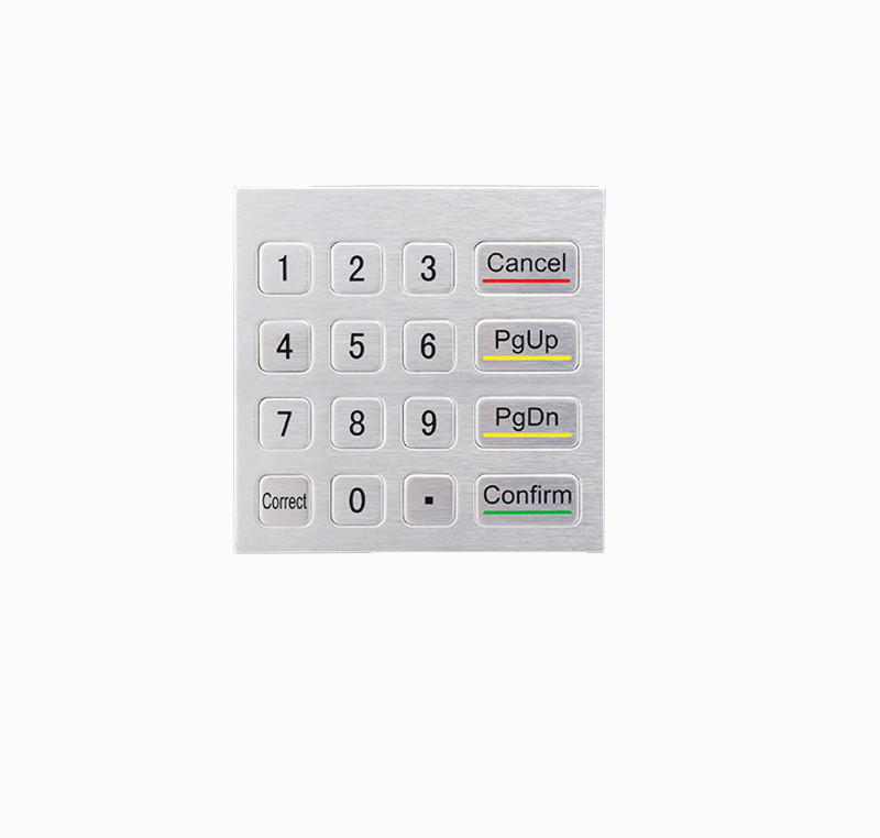 셀프 서비스 키오스크 기계 방수 IP65 스테인리스 스틸 금속 숫자 키보드 4x4 키