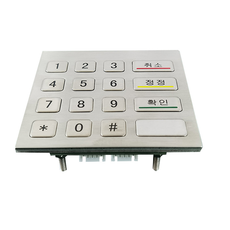 셀프 서비스 키오스크 기계 방수 IP65 스테인리스 스틸 금속 숫자 키보드 4x4 키