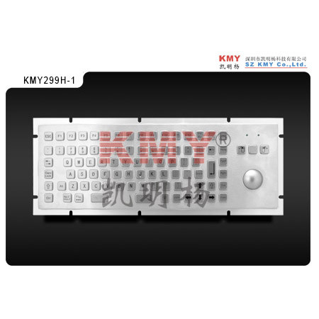 F1~F12 펑크션 키와 트랙 볼 마우스와 IP65 야외 키오스크 금속 키보드