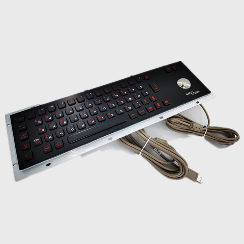 트랙 볼과 흑색 컬러 자급식 키오스크 IP65 IK07 스테인레스 강 키보드